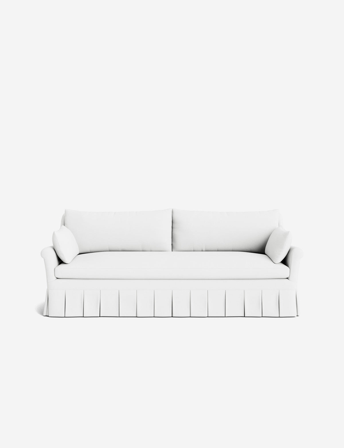 Portola Rolled Arm Luxe Depth Pleated Sofa