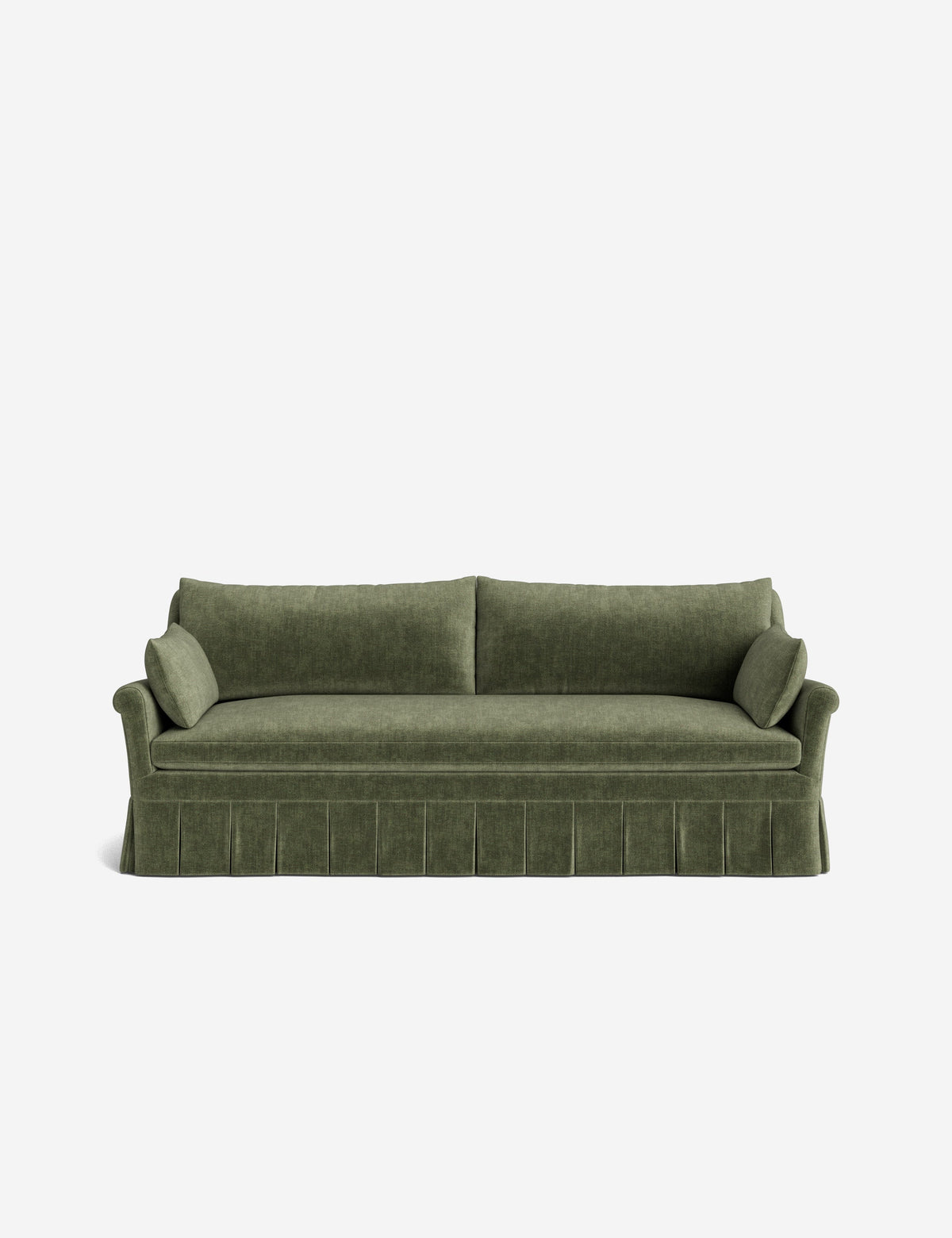 Portola Rolled Arm Luxe Depth Pleated Sofa