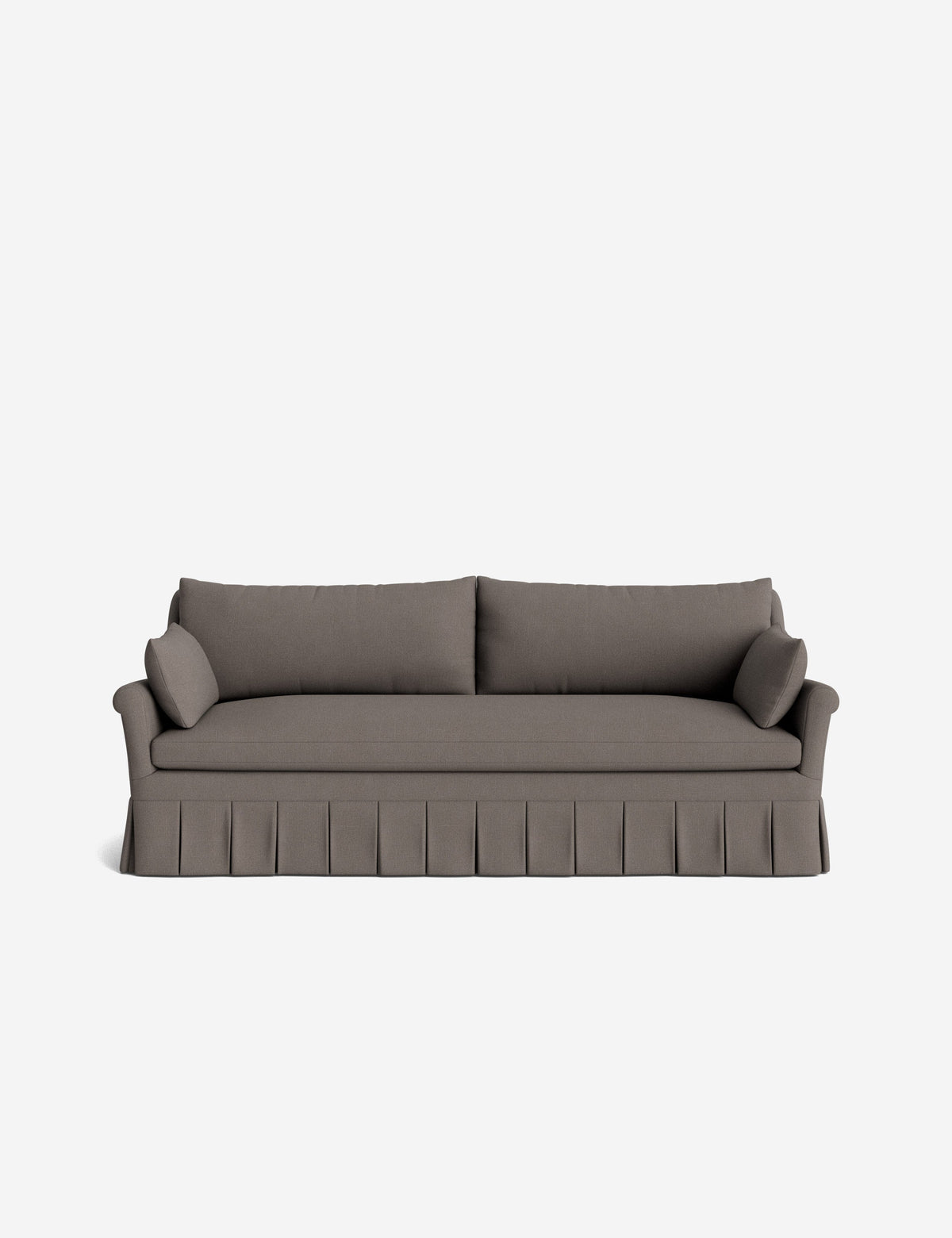Portola Rolled Arm Luxe Depth Pleated Sofa