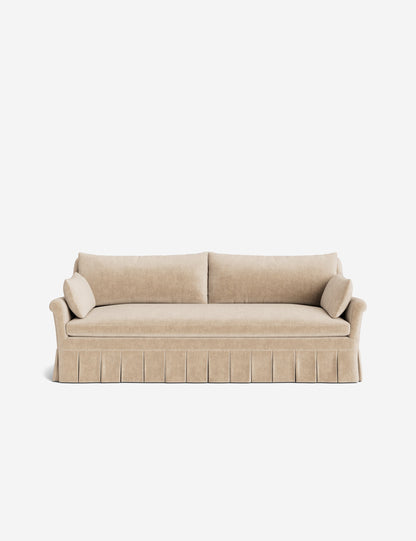 Portola Rolled Arm Luxe Depth Pleated Sofa