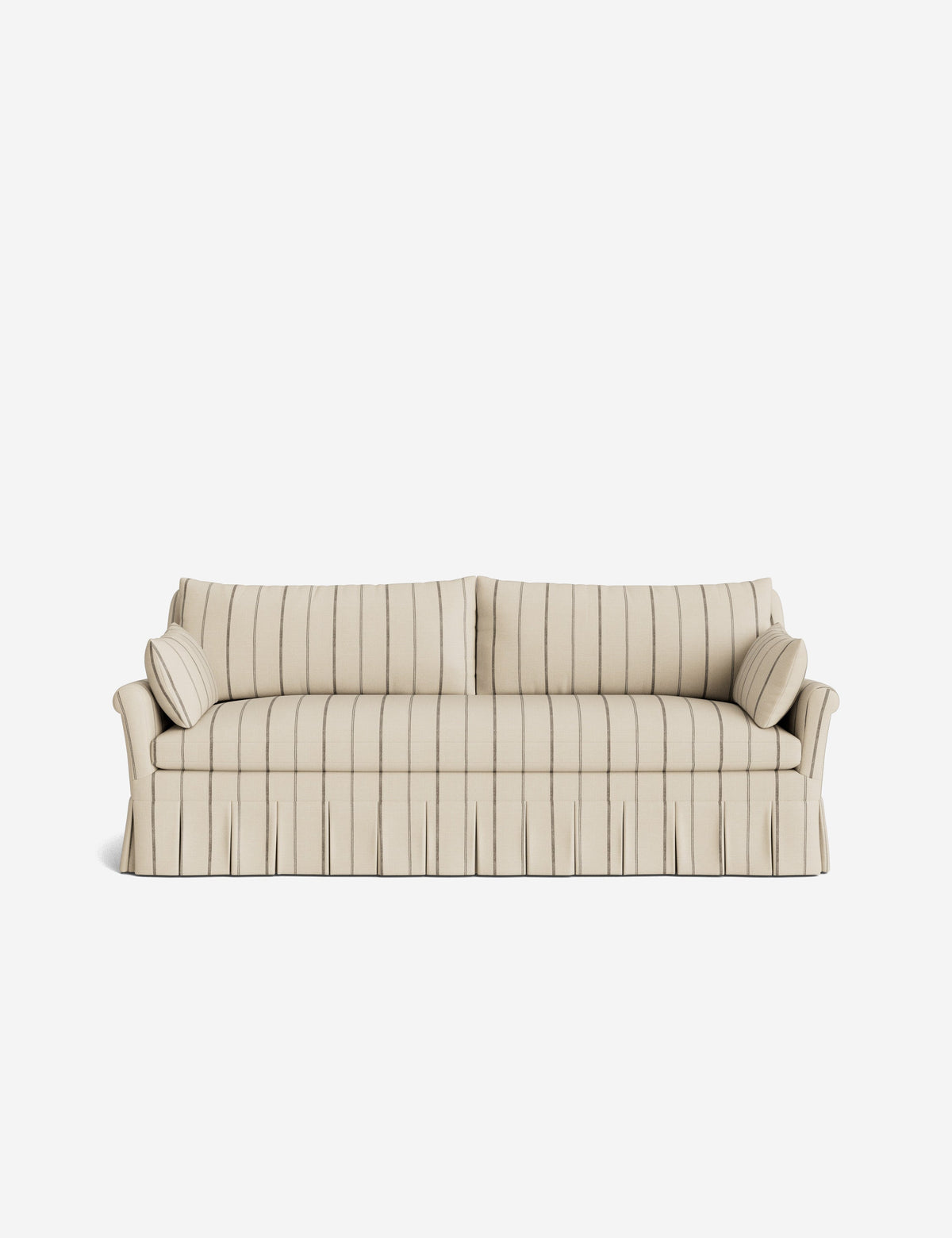 Portola Rolled Arm Luxe Depth Pleated Sofa