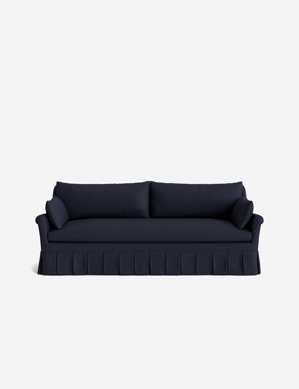 Portola Rolled Arm Luxe Depth Pleated Sofa