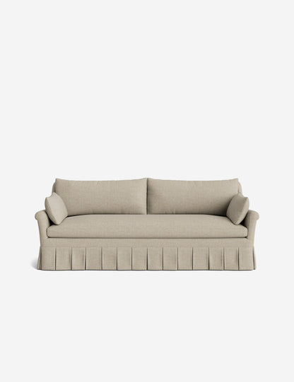 Portola Rolled Arm Luxe Depth Pleated Sofa