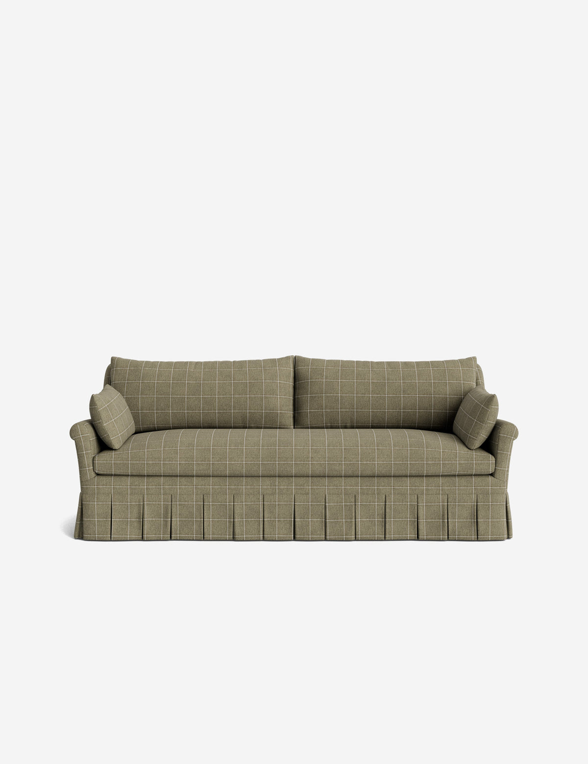 Portola Rolled Arm Luxe Depth Pleated Sofa