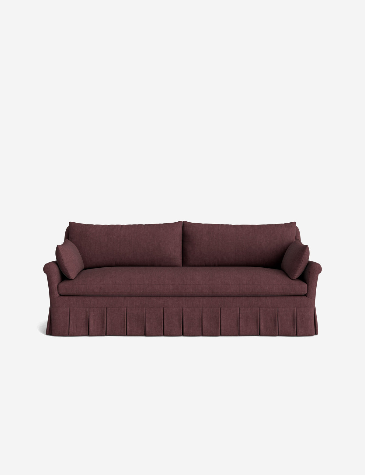 Portola Rolled Arm Luxe Depth Pleated Sofa