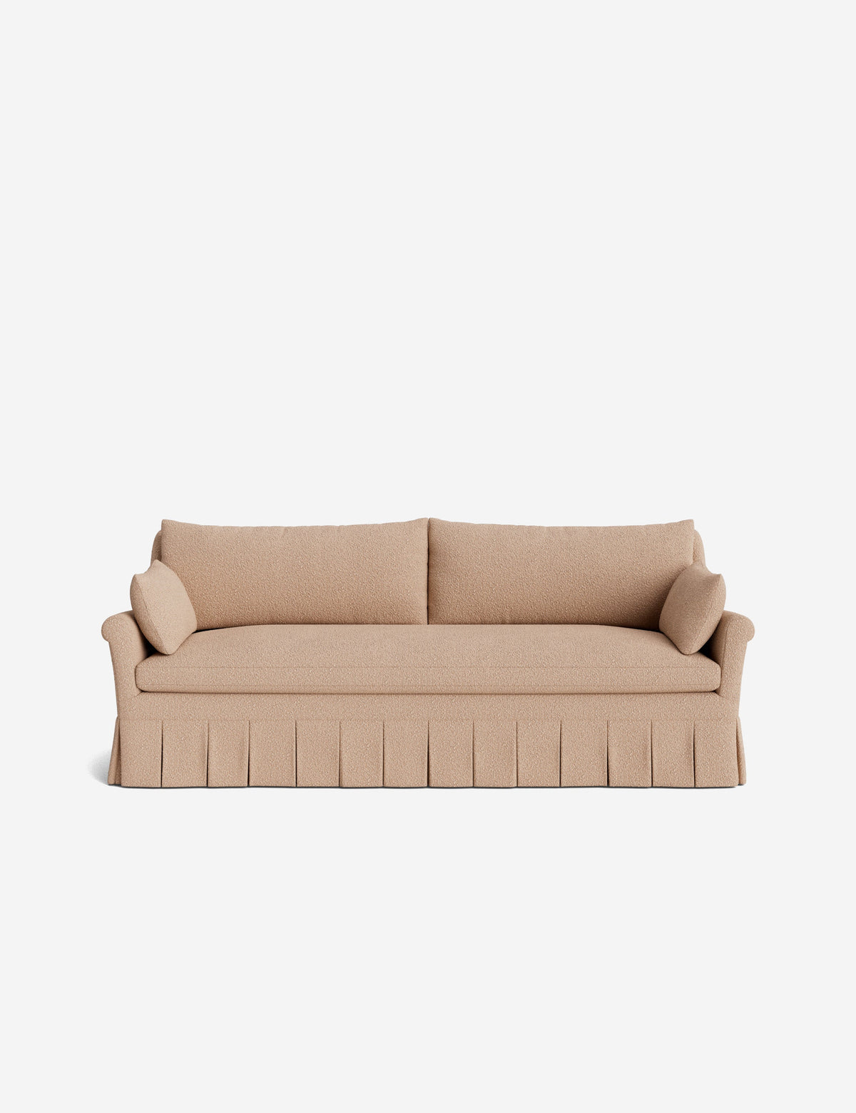 Portola Rolled Arm Luxe Depth Pleated Sofa