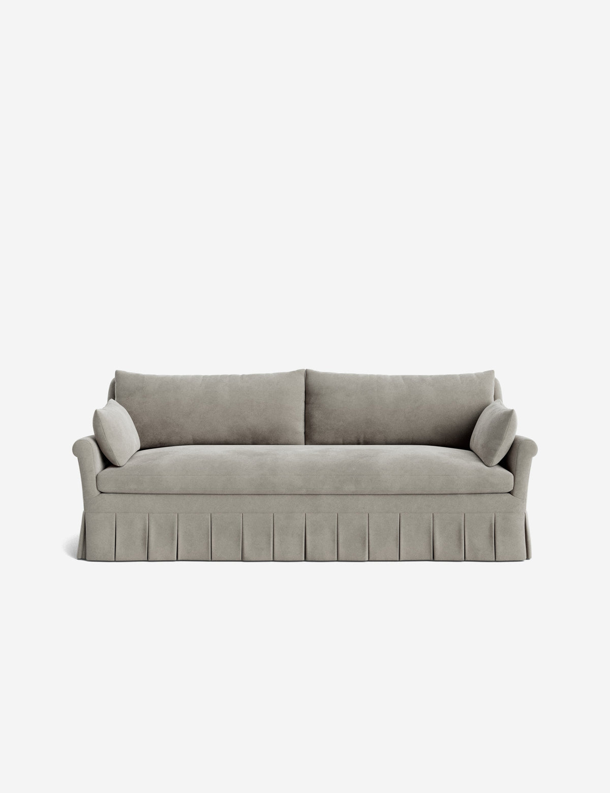 Portola Rolled Arm Luxe Depth Pleated Sofa