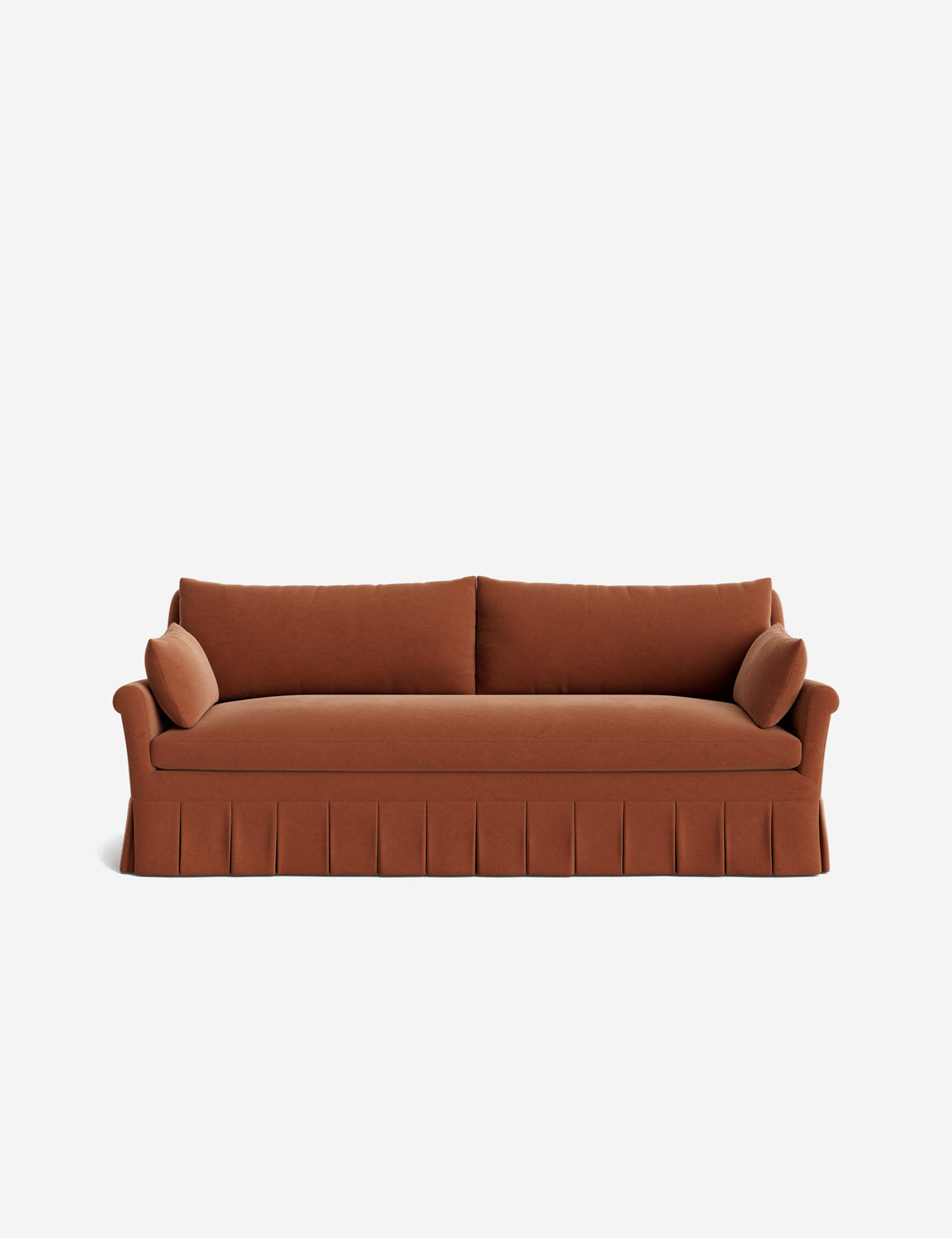 Portola Rolled Arm Luxe Depth Pleated Sofa