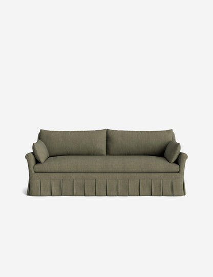 Portola Rolled Arm Luxe Depth Pleated Sofa