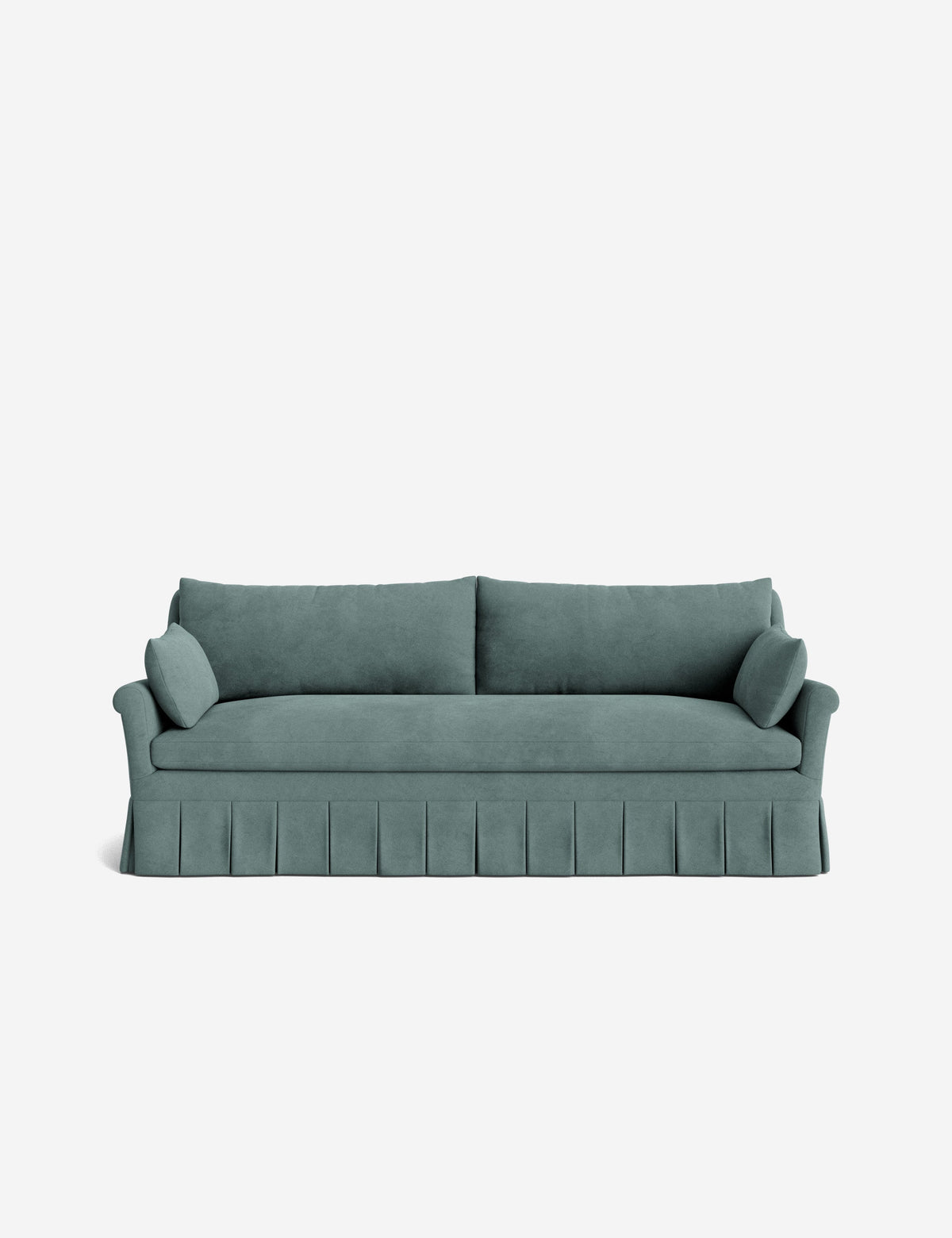 Portola Rolled Arm Luxe Depth Pleated Sofa