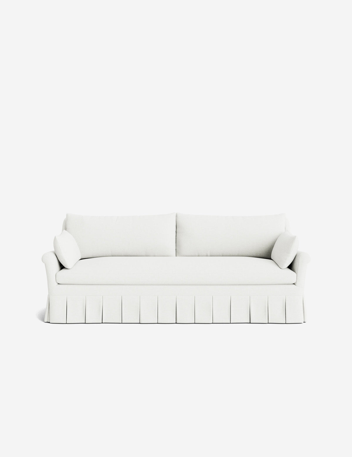 Portola Rolled Arm Luxe Depth Pleated Sofa