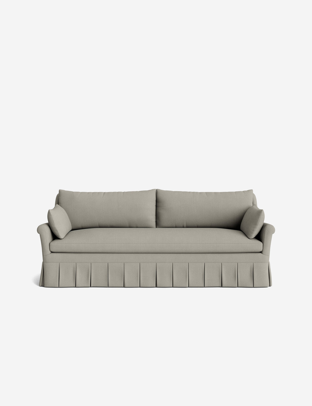 Portola Rolled Arm Luxe Depth Pleated Sofa