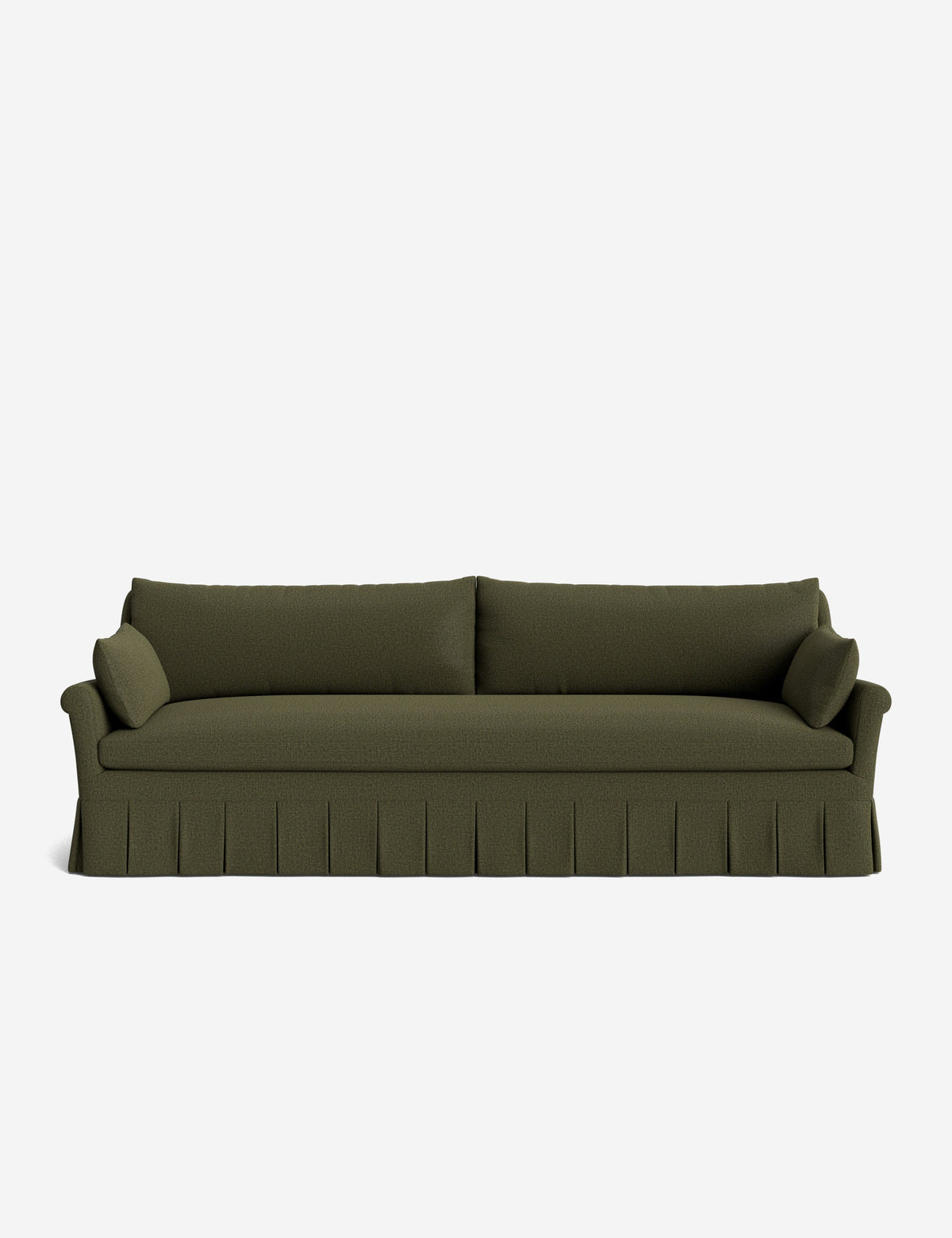 Portola Rolled Arm Luxe Depth Pleated Sofa
