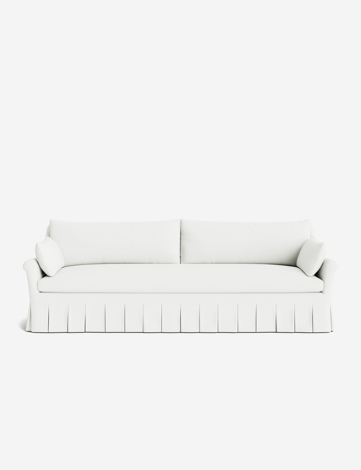 Portola Rolled Arm Luxe Depth Pleated Sofa