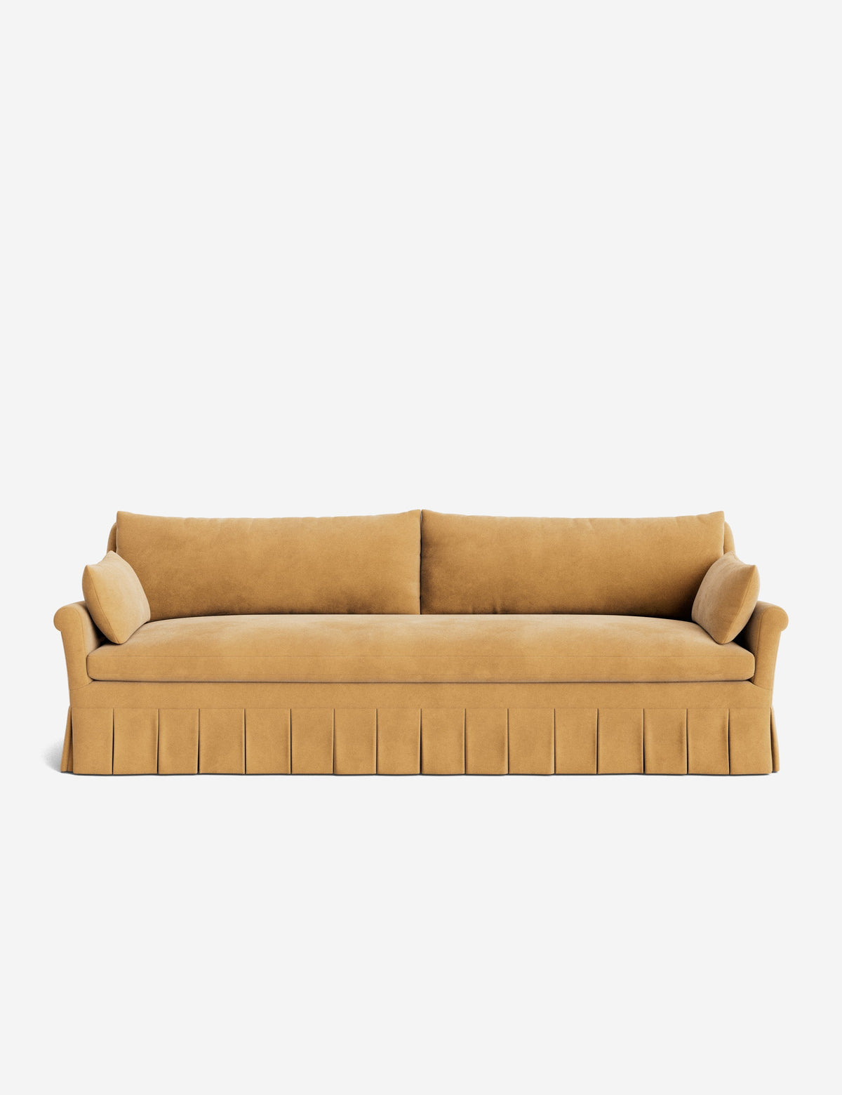 Portola Rolled Arm Luxe Depth Pleated Sofa