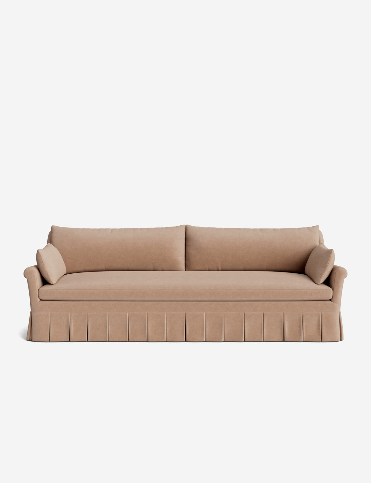 Portola Rolled Arm Luxe Depth Pleated Sofa