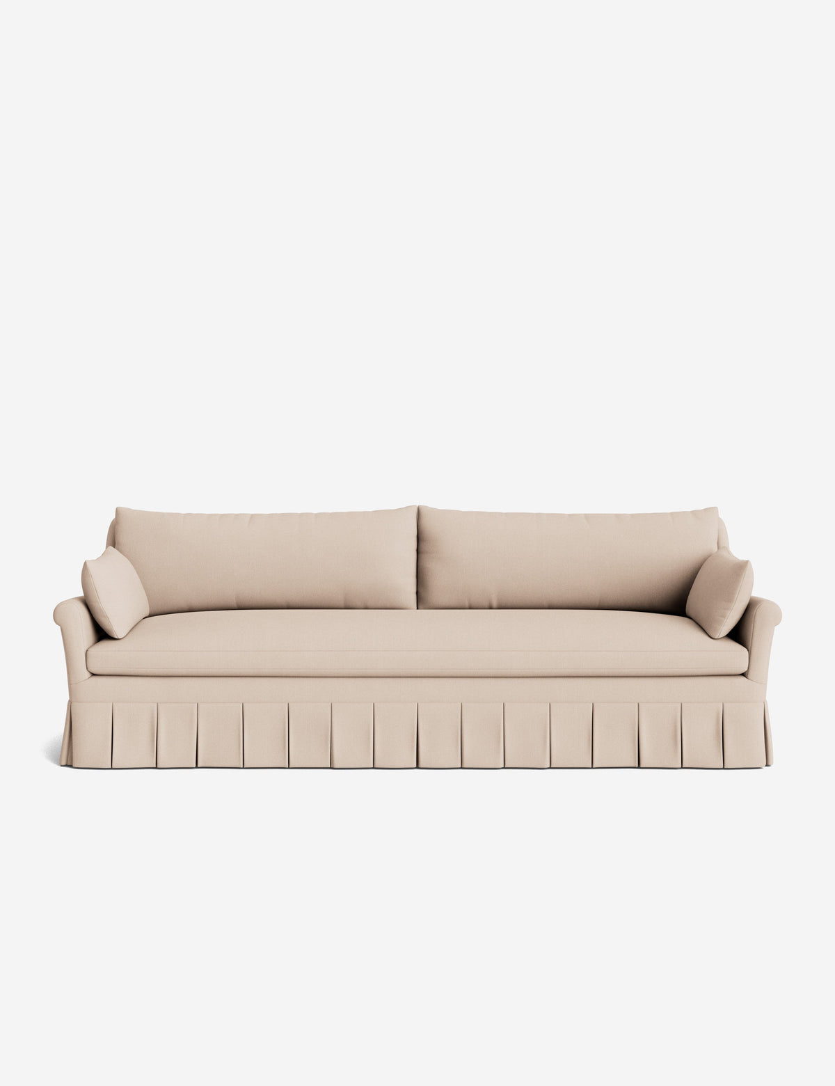 Portola Rolled Arm Luxe Depth Pleated Sofa