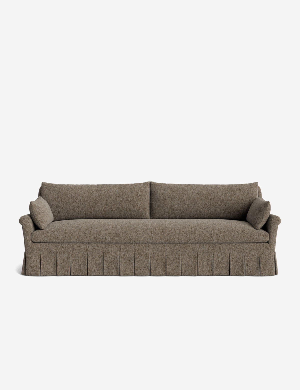 Portola Rolled Arm Luxe Depth Pleated Sofa