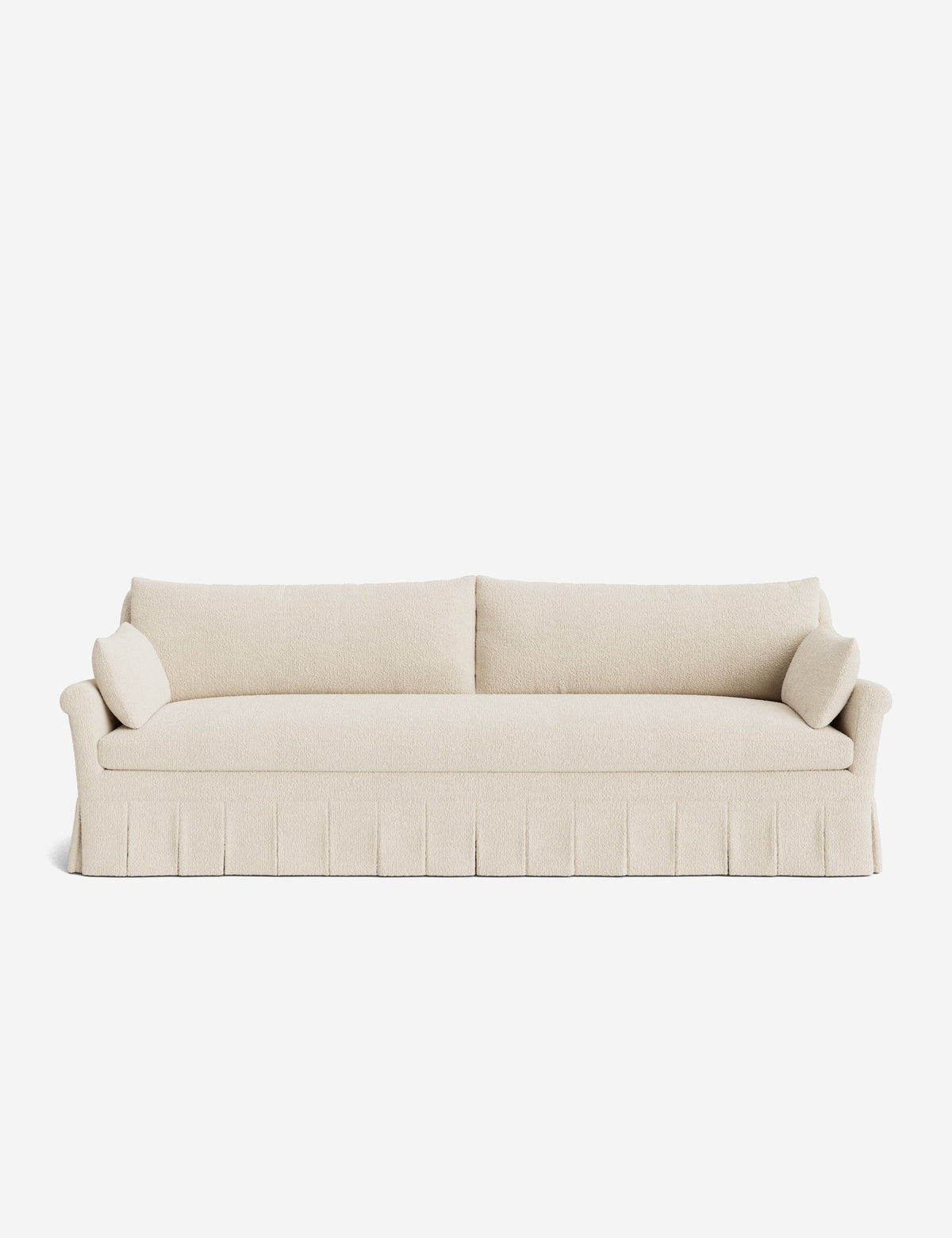Portola Rolled Arm Luxe Depth Pleated Sofa