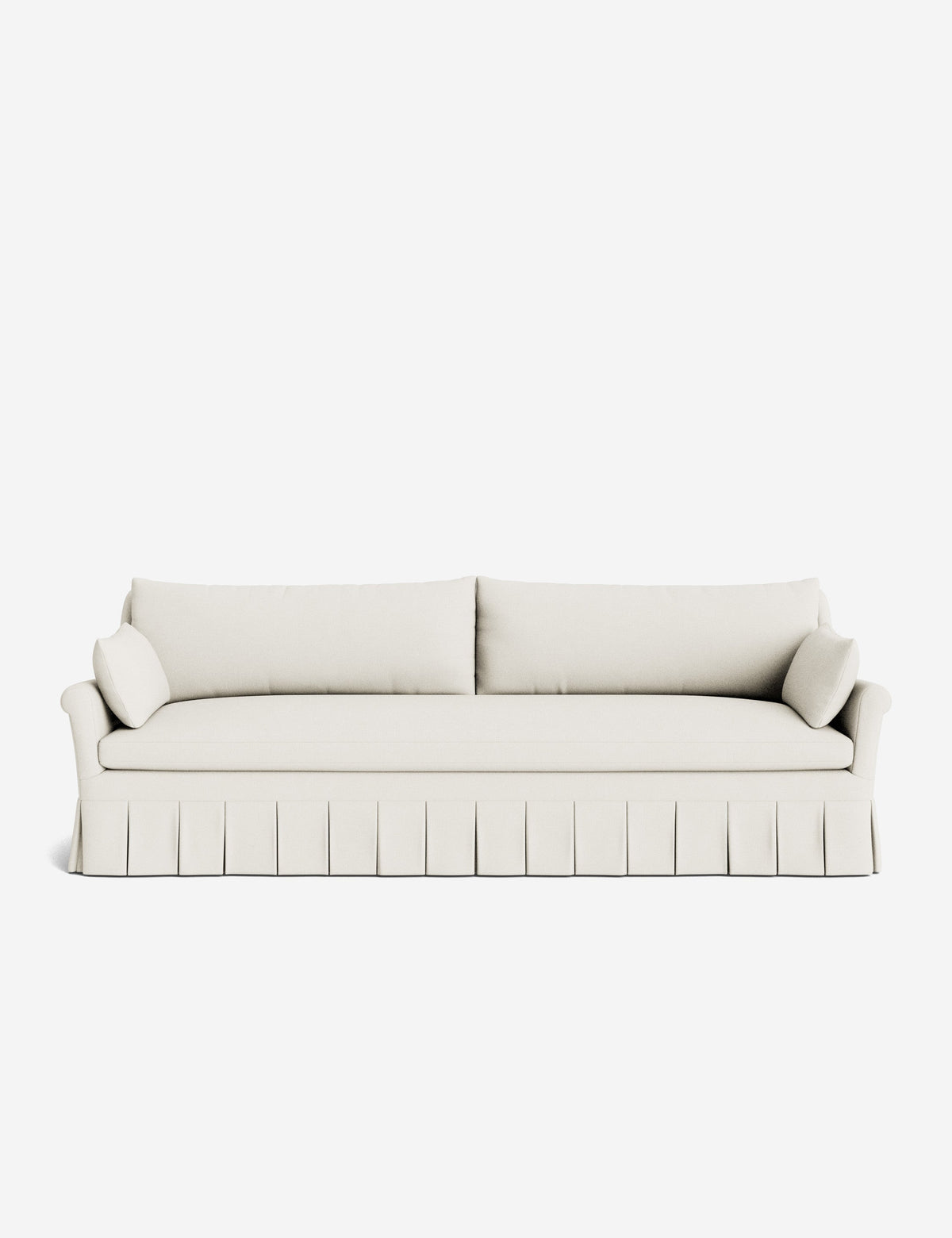 Portola Rolled Arm Luxe Depth Pleated Sofa