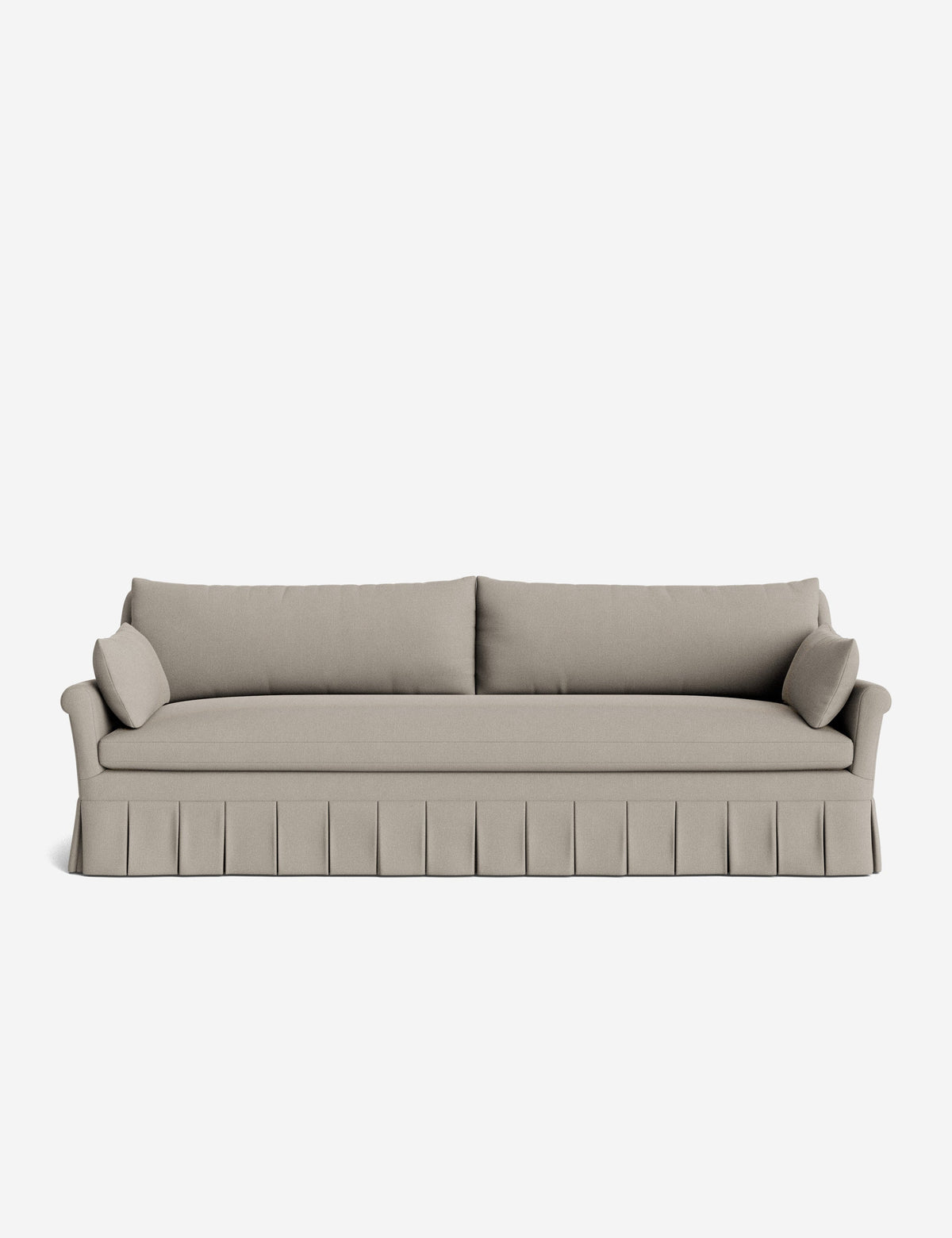 Portola Rolled Arm Luxe Depth Pleated Sofa