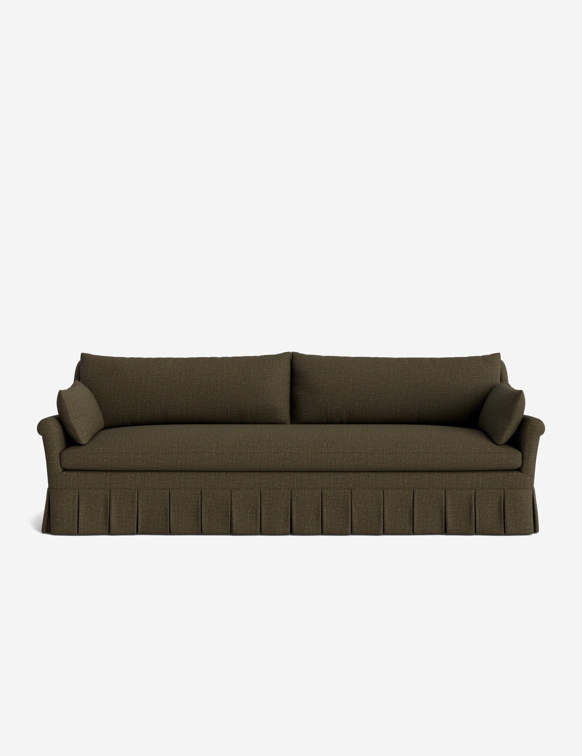 Portola Rolled Arm Luxe Depth Pleated Sofa
