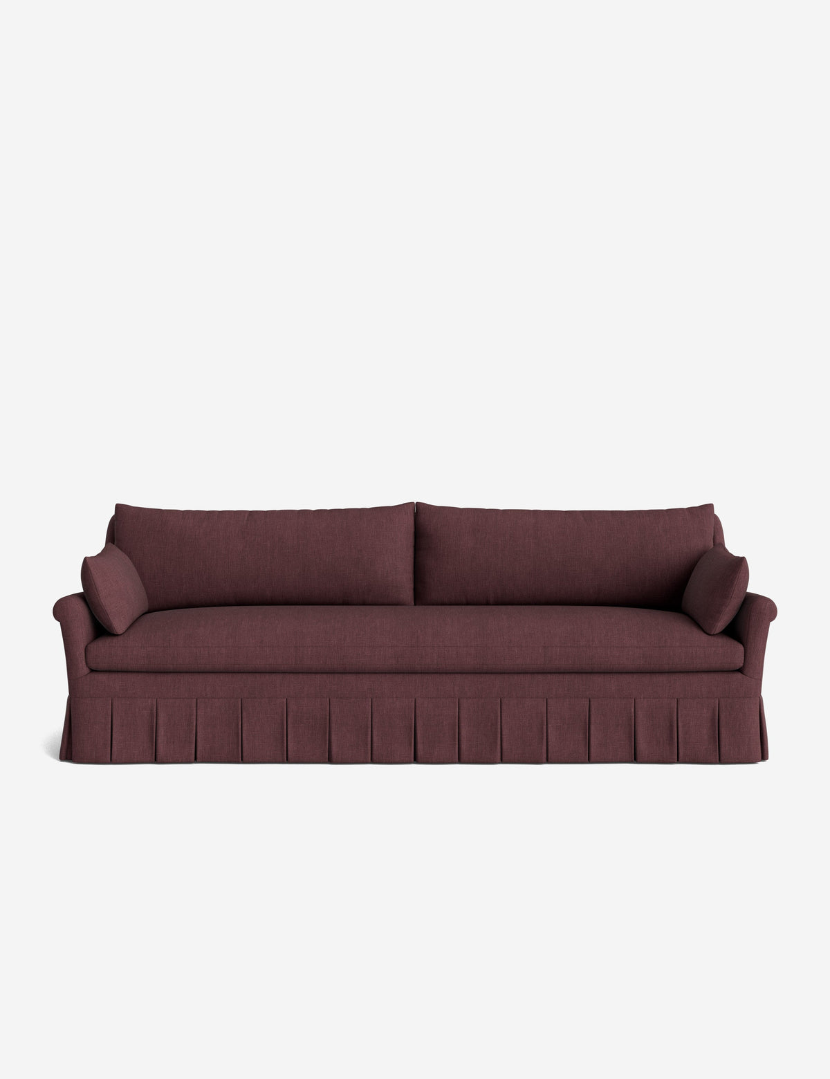 Portola Rolled Arm Luxe Depth Pleated Sofa