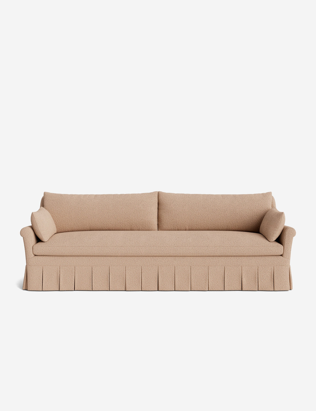 Portola Rolled Arm Luxe Depth Pleated Sofa