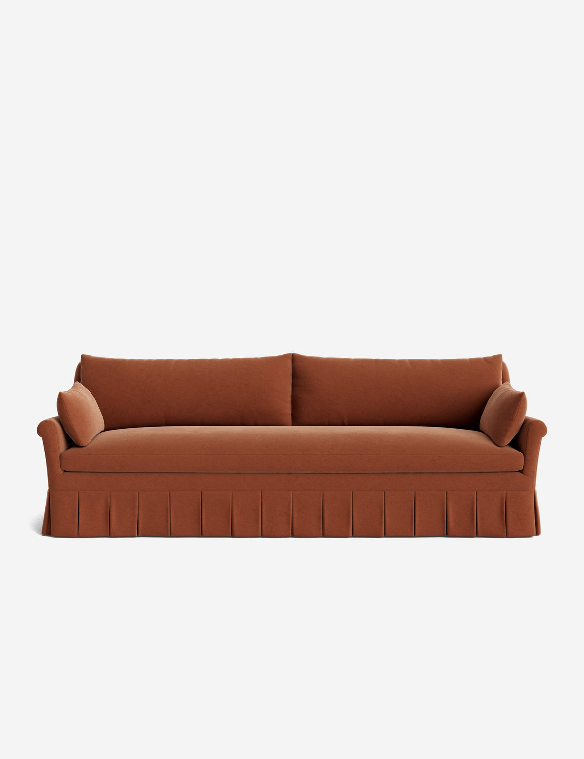 Portola Rolled Arm Luxe Depth Pleated Sofa