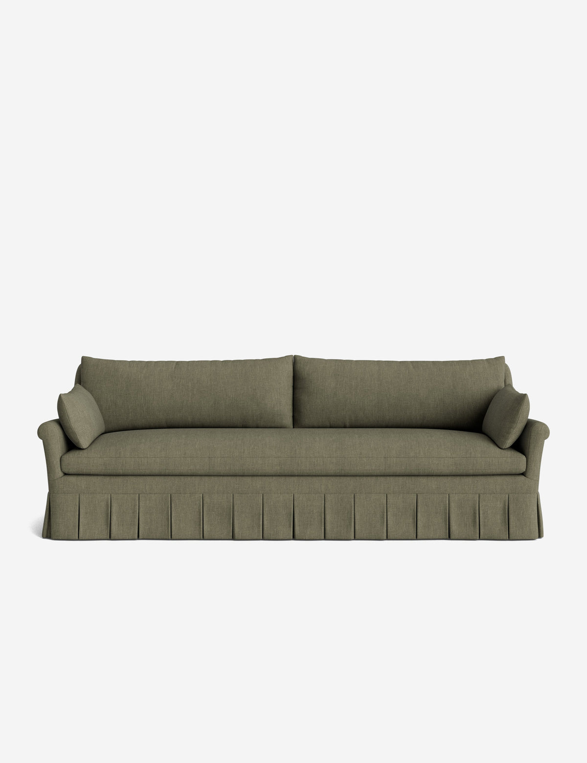 Portola Rolled Arm Luxe Depth Pleated Sofa