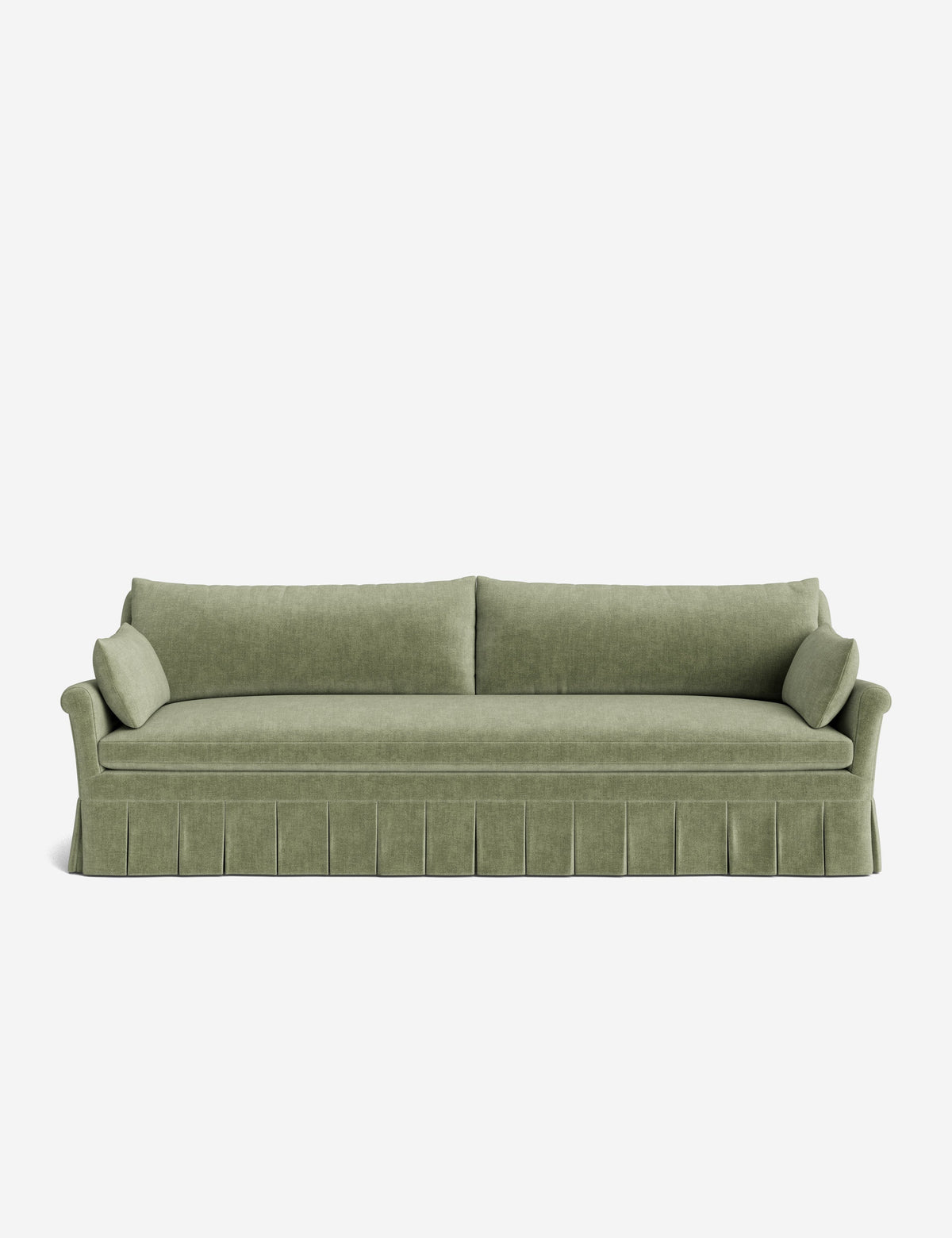 Portola Rolled Arm Luxe Depth Pleated Sofa