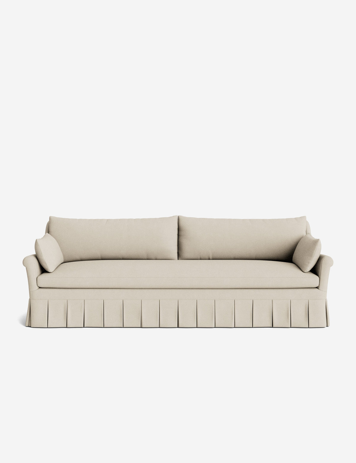 Portola Rolled Arm Luxe Depth Pleated Sofa