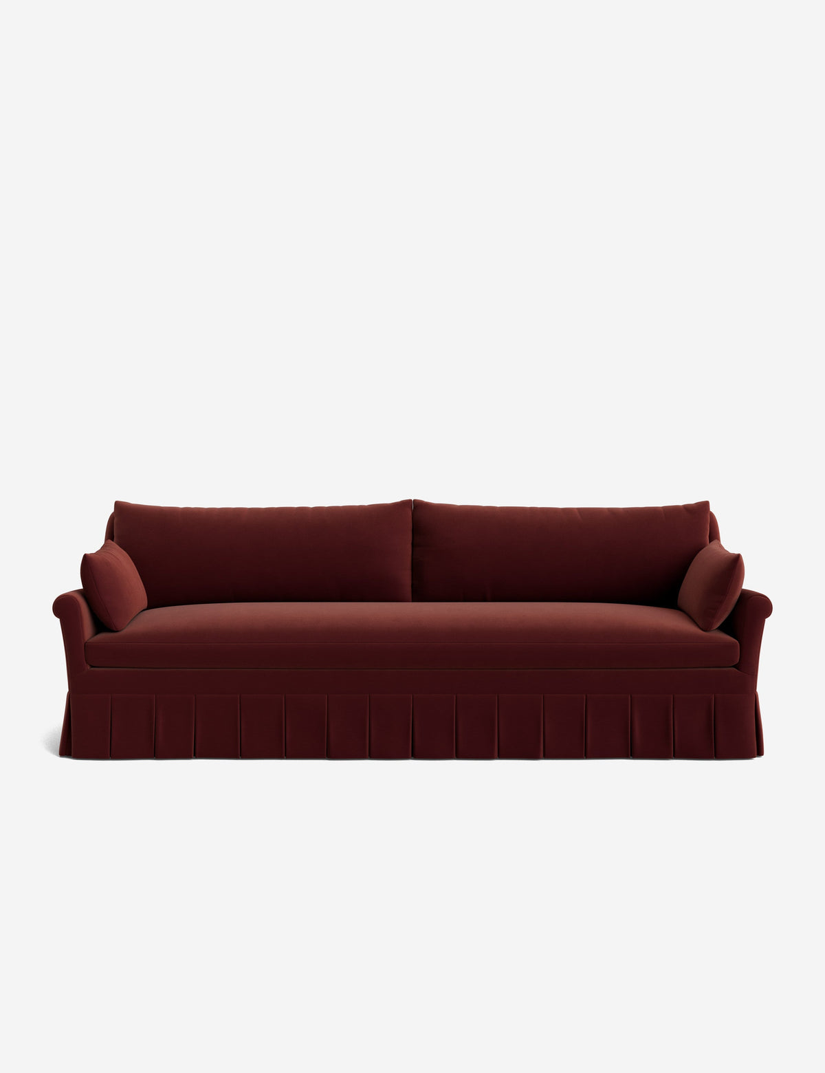 Portola Rolled Arm Luxe Depth Pleated Sofa