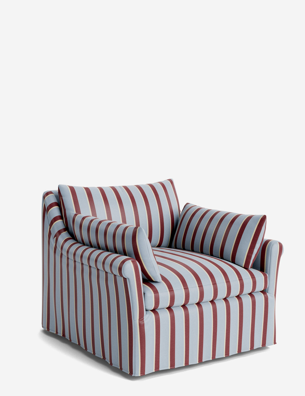 Portola Rolled Arm Luxe Depth Slipcover Chair