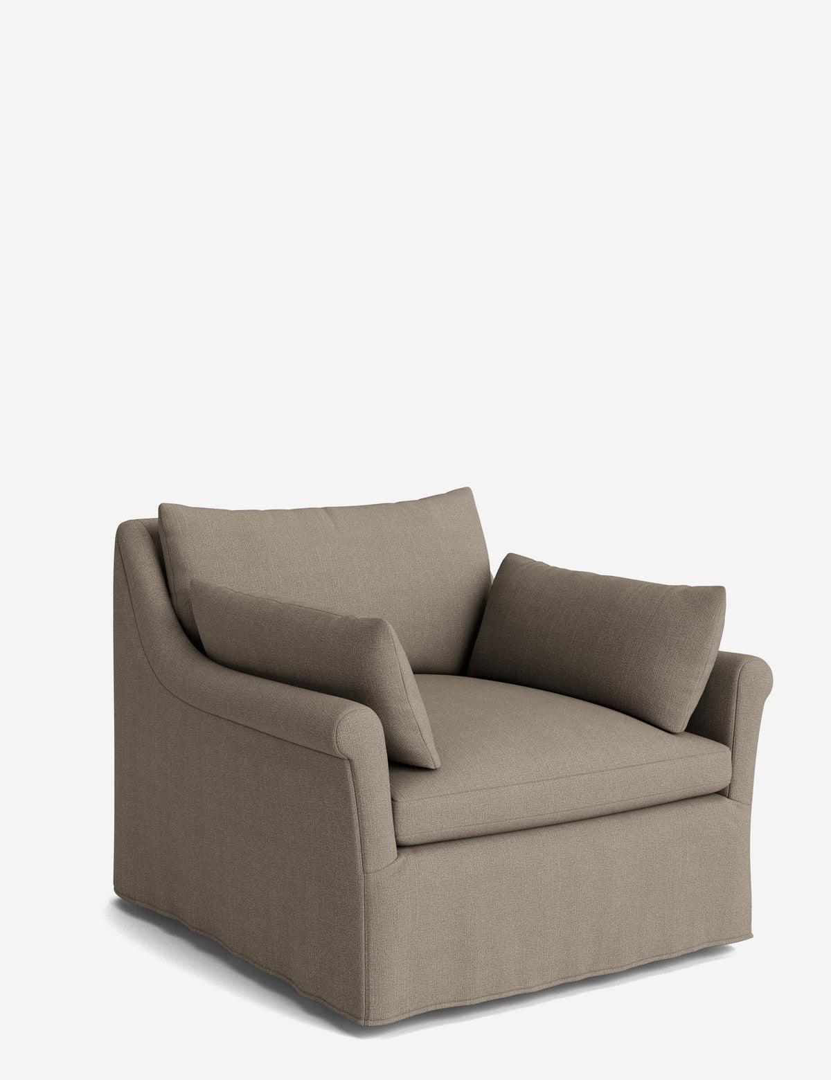 Portola Rolled Arm Luxe Depth Slipcover Chair