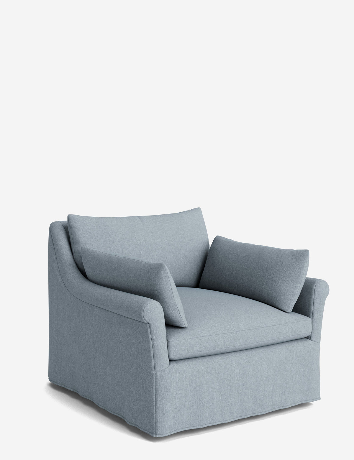 Portola Rolled Arm Luxe Depth Slipcover Chair