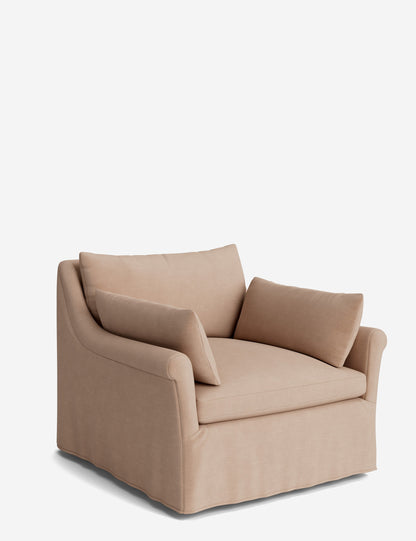 Portola Rolled Arm Luxe Depth Slipcover Chair