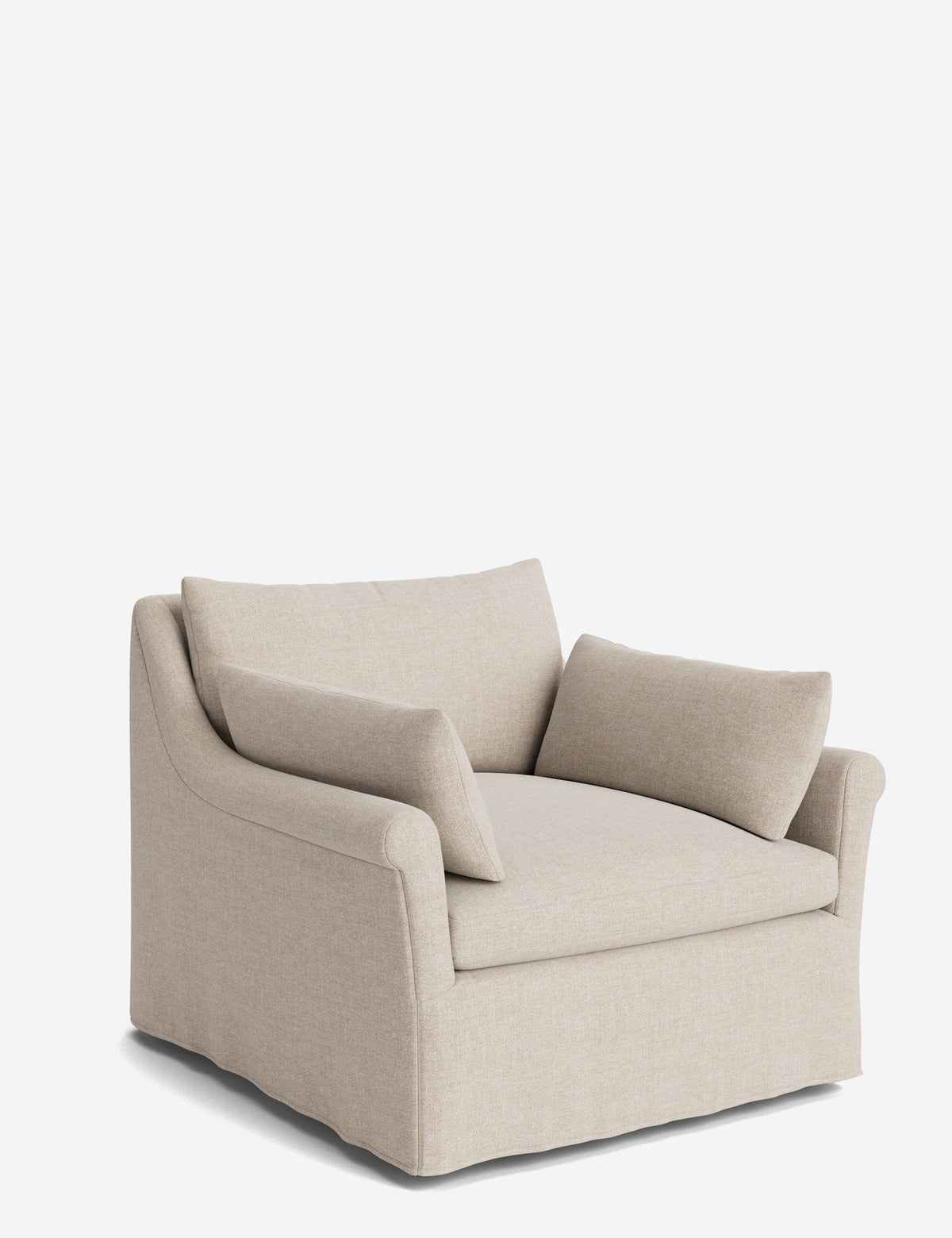 Portola Rolled Arm Luxe Depth Slipcover Chair