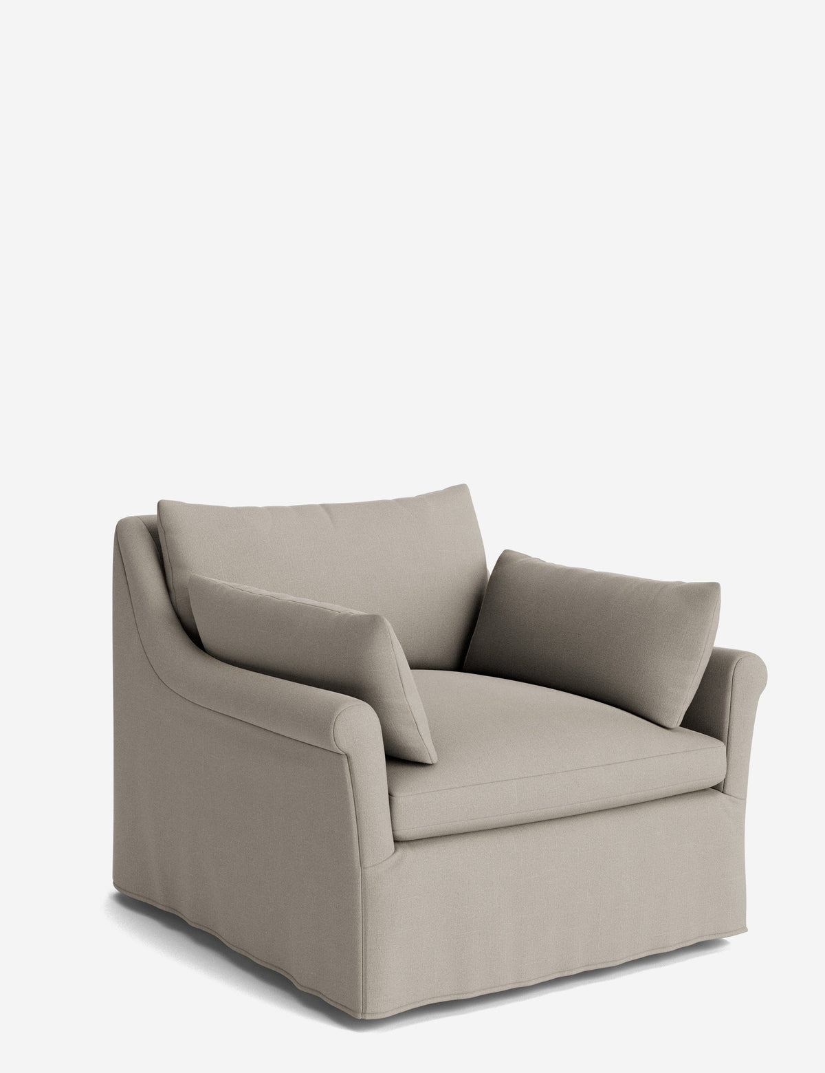 Portola Rolled Arm Luxe Depth Slipcover Chair