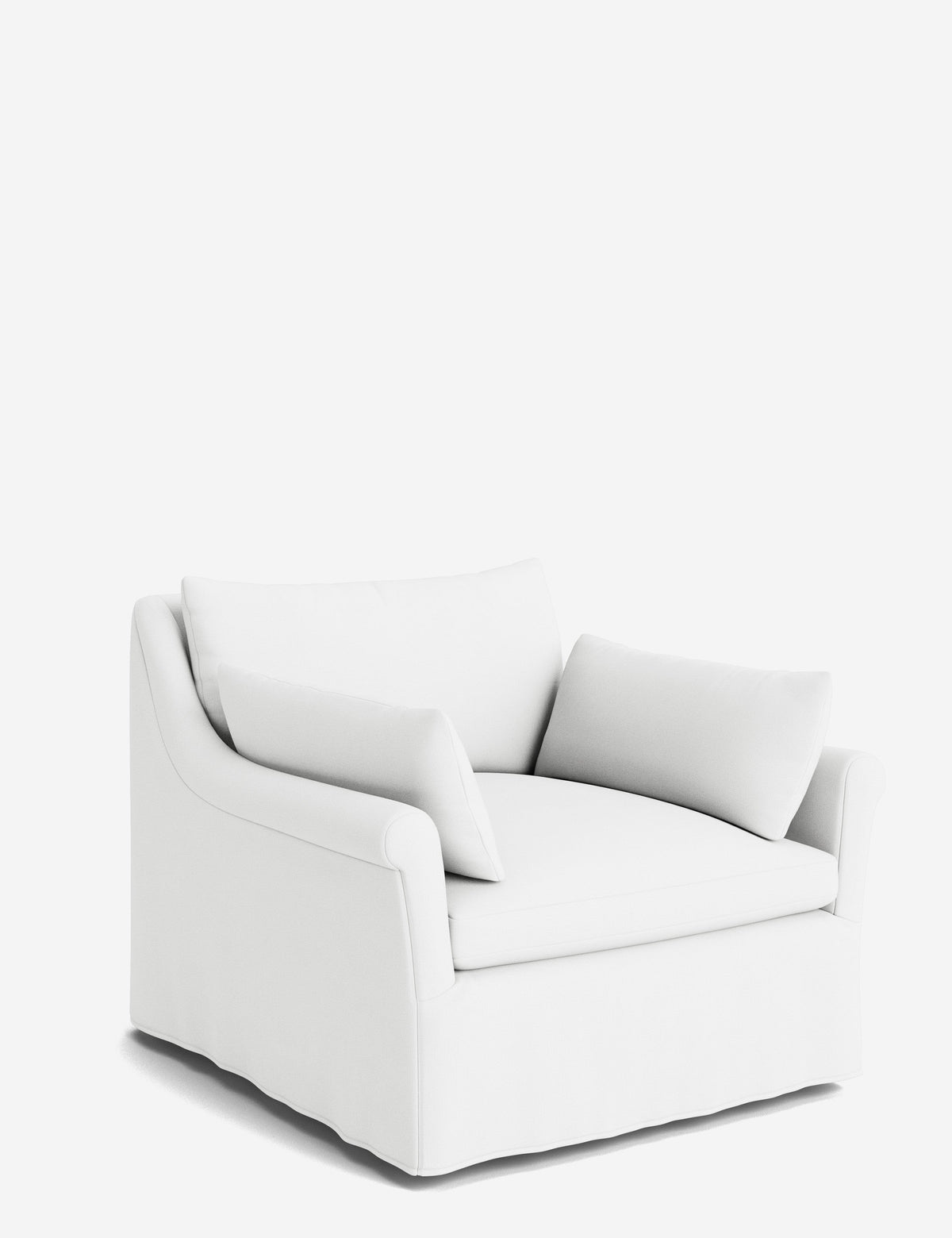 Portola Rolled Arm Luxe Depth Slipcover Chair