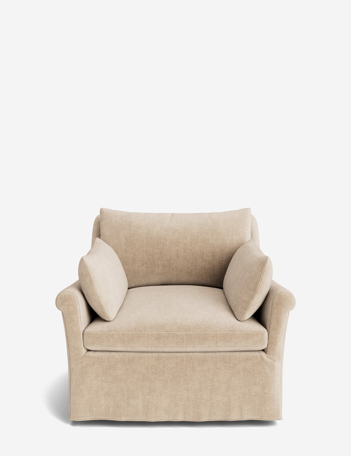Portola Rolled Arm Luxe Depth Slipcover Chair