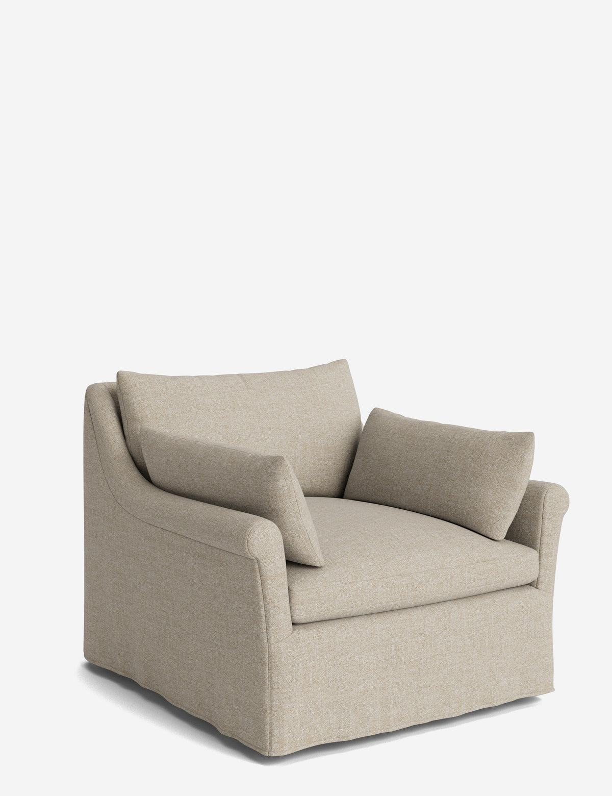 Portola Rolled Arm Luxe Depth Slipcover Chair