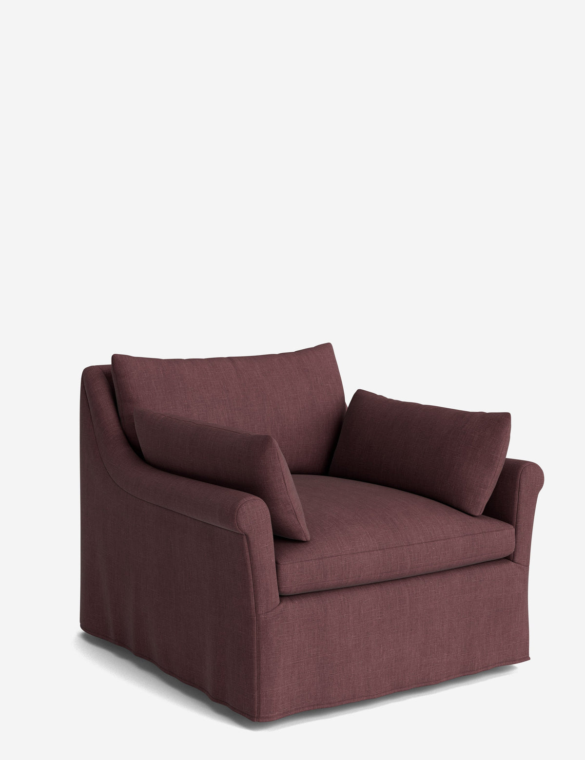 Portola Rolled Arm Luxe Depth Slipcover Chair