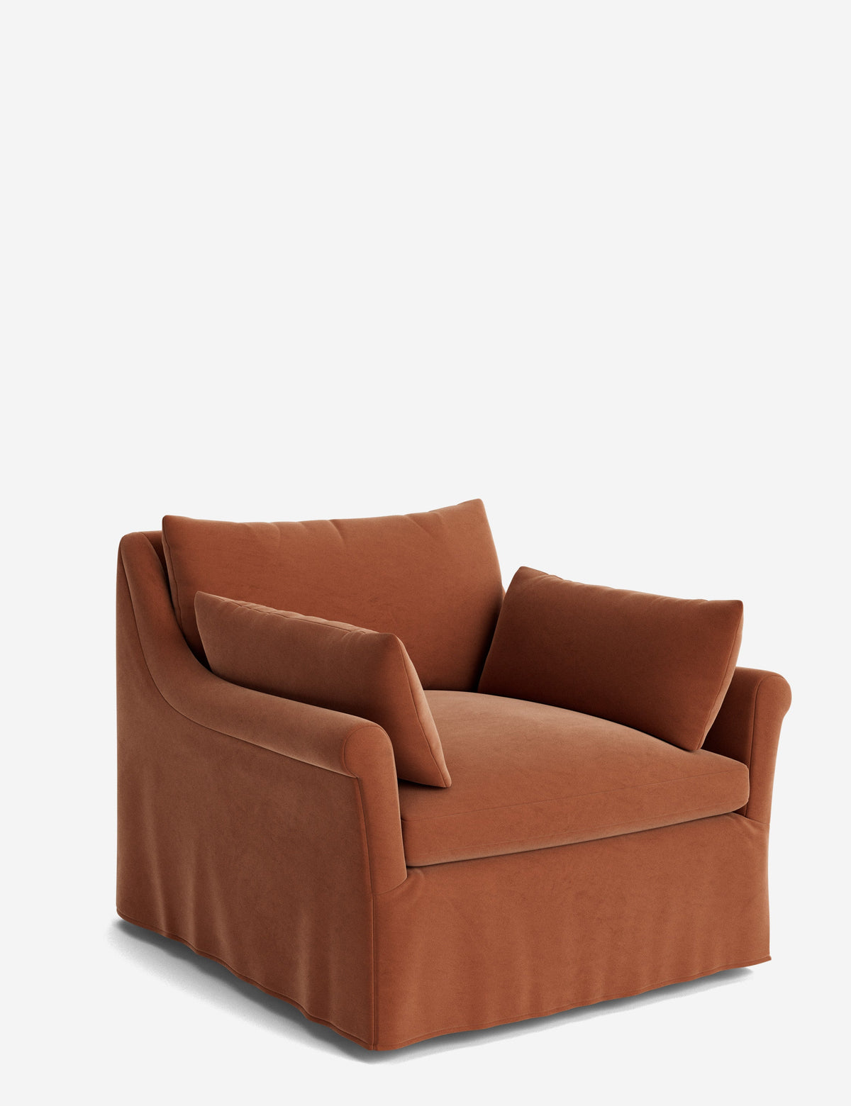Portola Rolled Arm Luxe Depth Slipcover Chair
