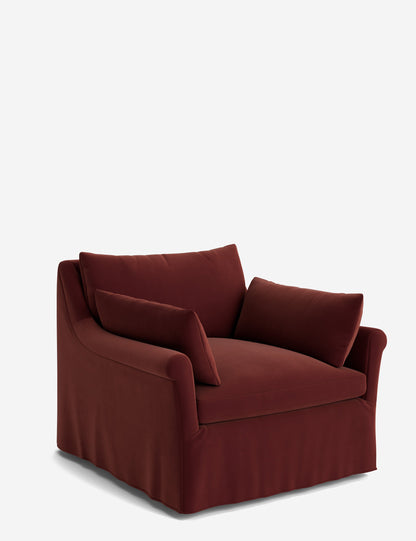 Portola Rolled Arm Luxe Depth Slipcover Chair