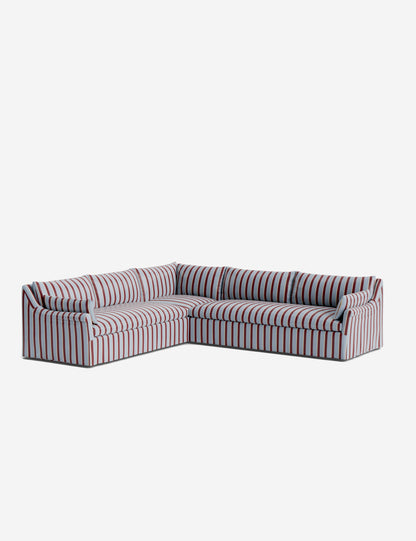 Portola Rolled Arm Luxe Depth Slipcover Corner Sectional Sofa