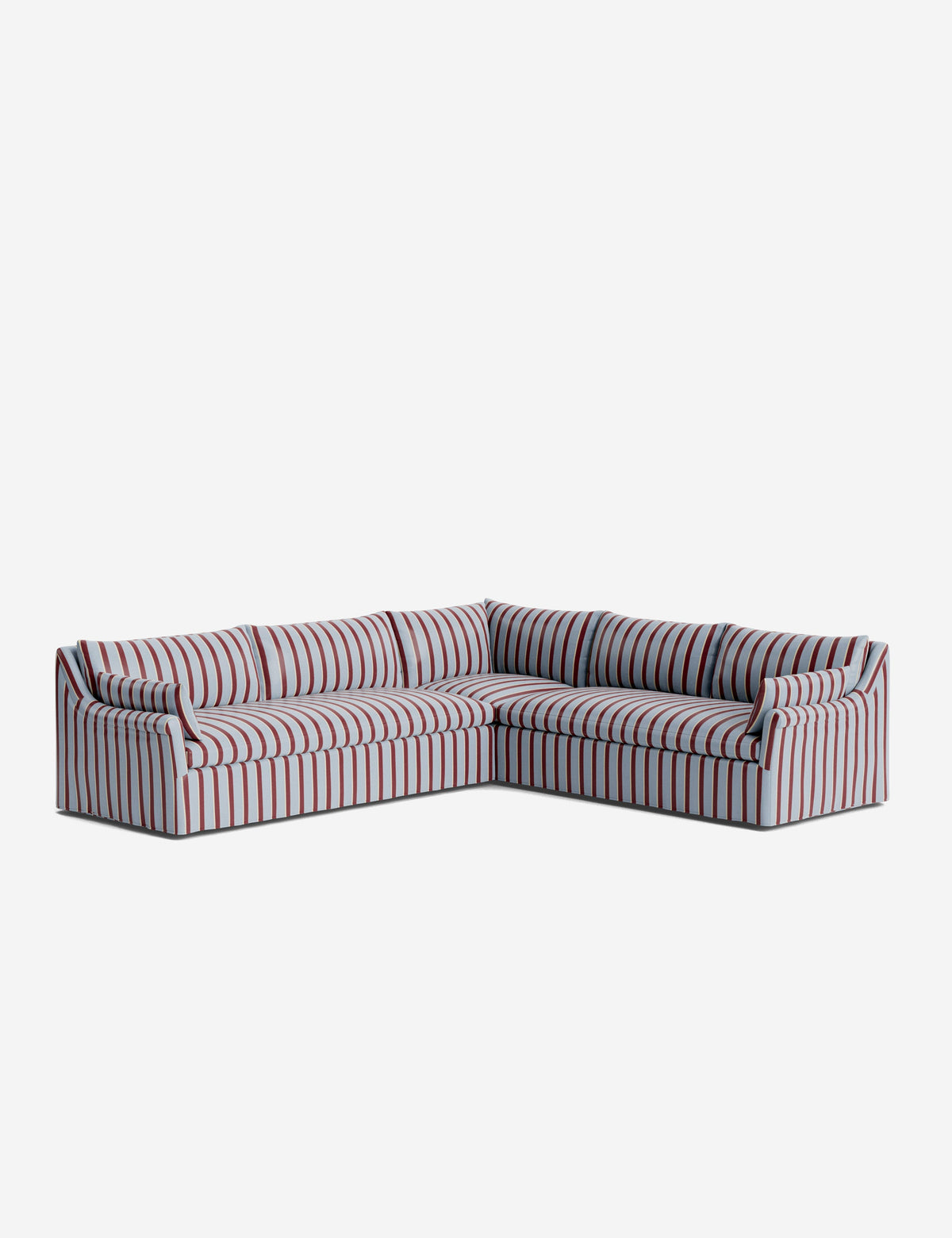 Portola Rolled Arm Luxe Depth Slipcover Corner Sectional Sofa