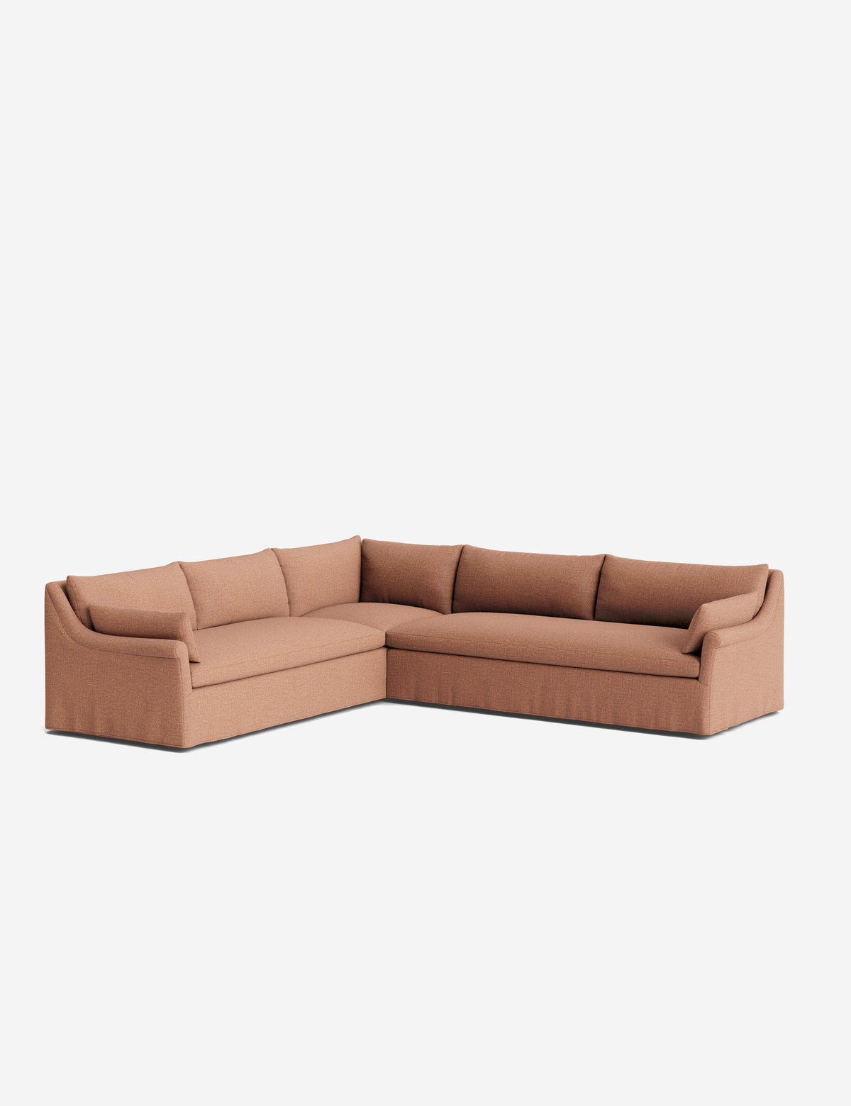 Portola Rolled Arm Luxe Depth Slipcover Corner Sectional Sofa