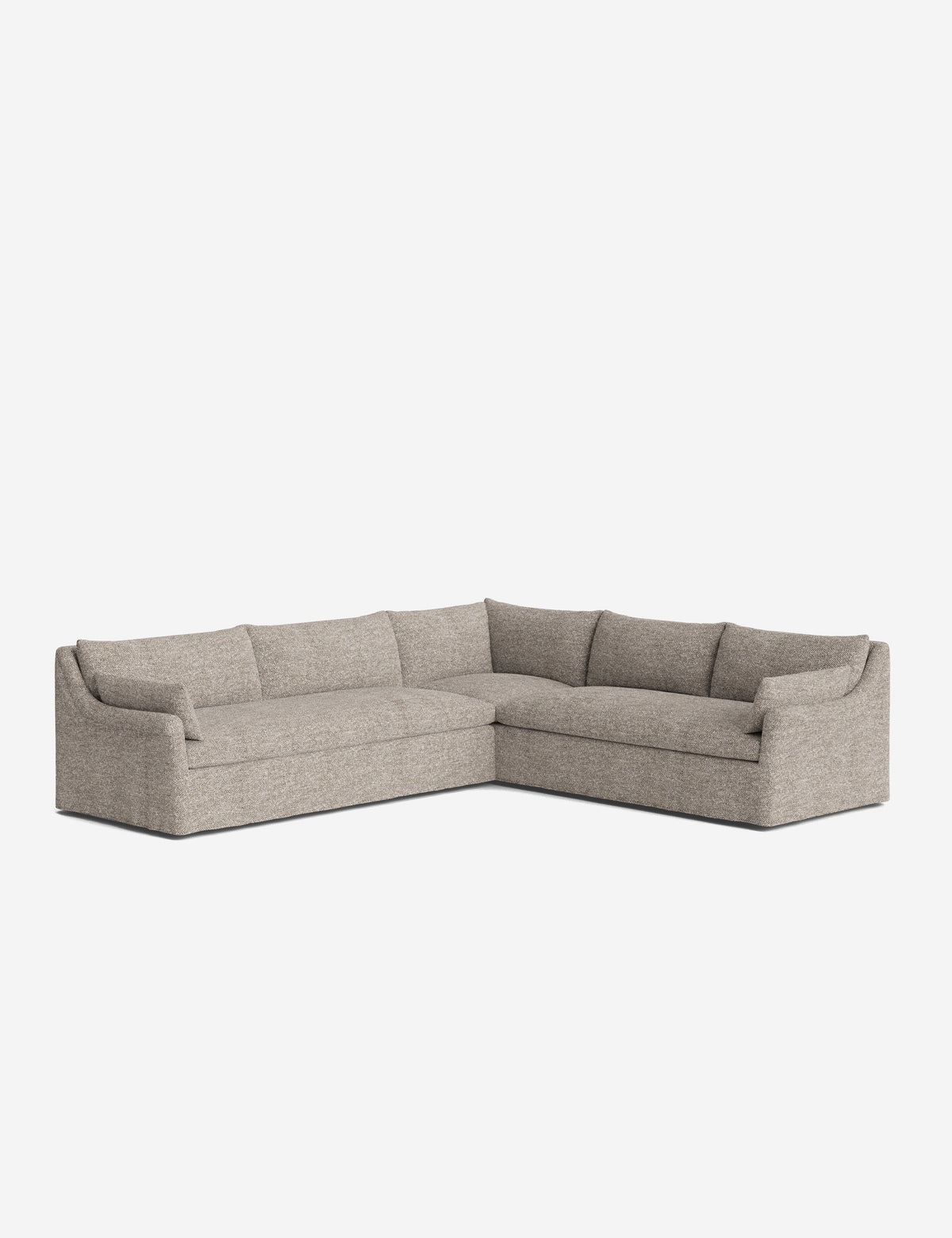 Portola Rolled Arm Luxe Depth Slipcover Corner Sectional Sofa