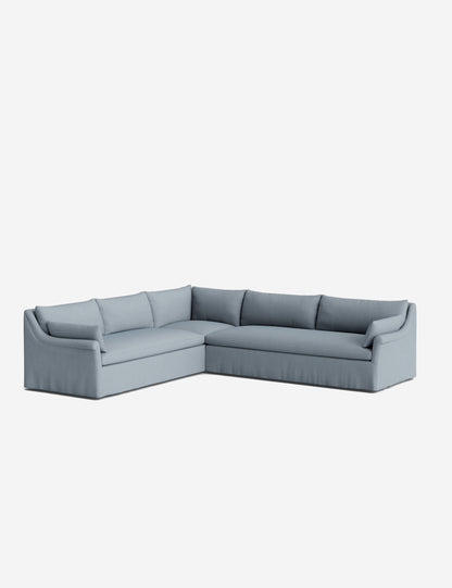 Portola Rolled Arm Luxe Depth Slipcover Corner Sectional Sofa